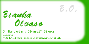 bianka olvaso business card